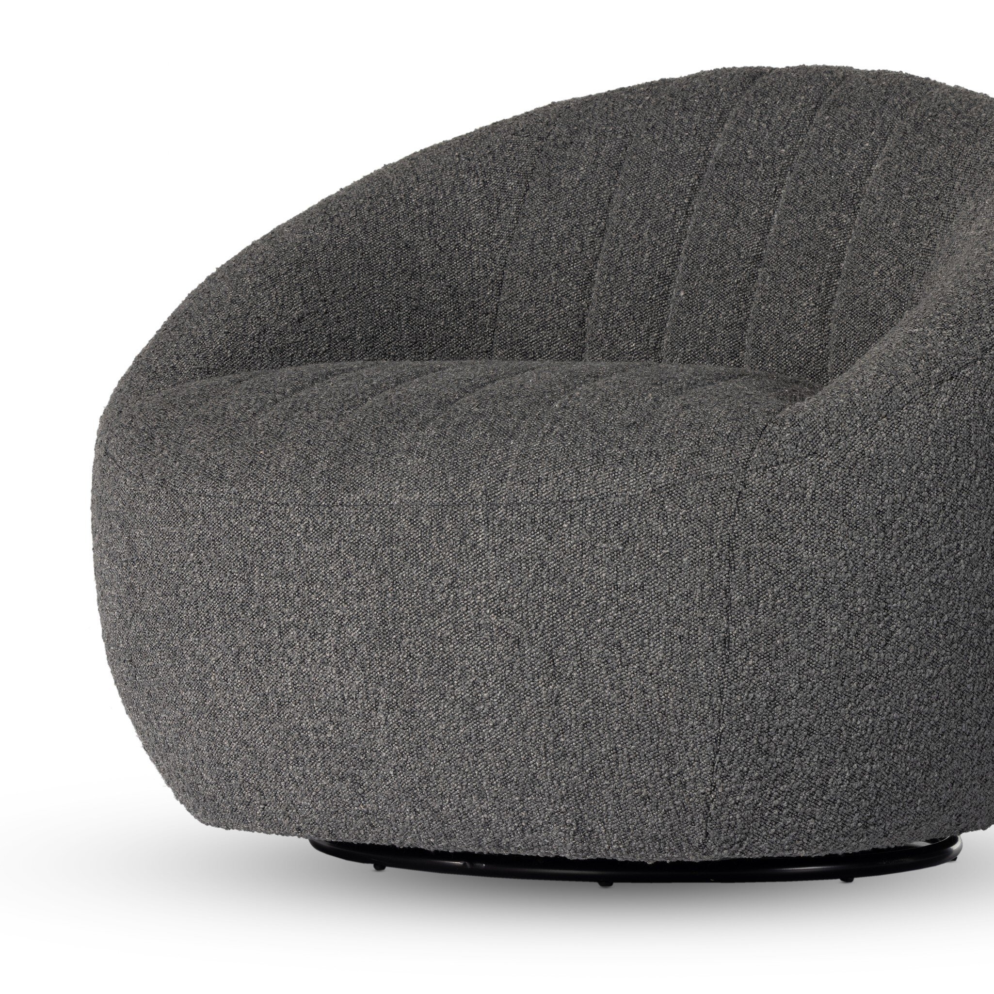 Audie Swivel Chair - Knoll Charcoal - Image 10