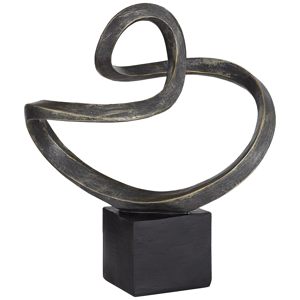 Prader 13 1/2" High Matte Bronze Abstract Sculpture - Image 0