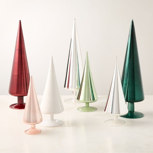 Paz Glass Christmas Tree Figures Set of 7 - Image 0