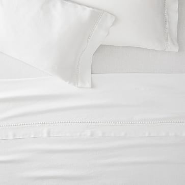Euro Linen Pom Pom Standard Pillowcase, Terracotta Melange - Image 2