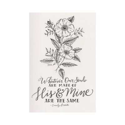 Wedding Quote - Emily Bronte by Lily & Val - Wrapped Canvas Gallery-Wrapped Canvas Giclée - Image 0