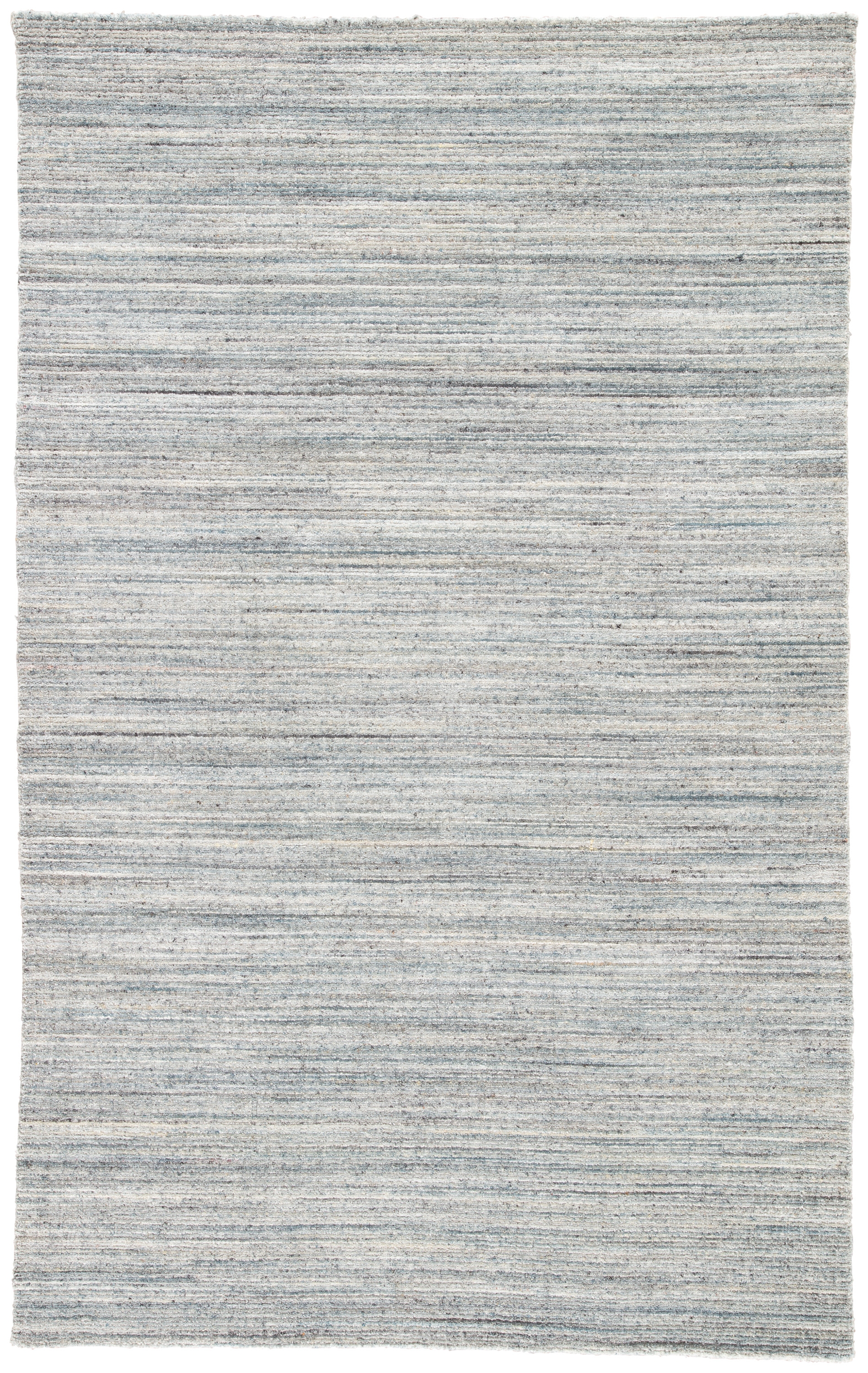 Vassa Handmade Solids & Heathers Blue/ Gray Area Rug (5' X 8') - Image 0