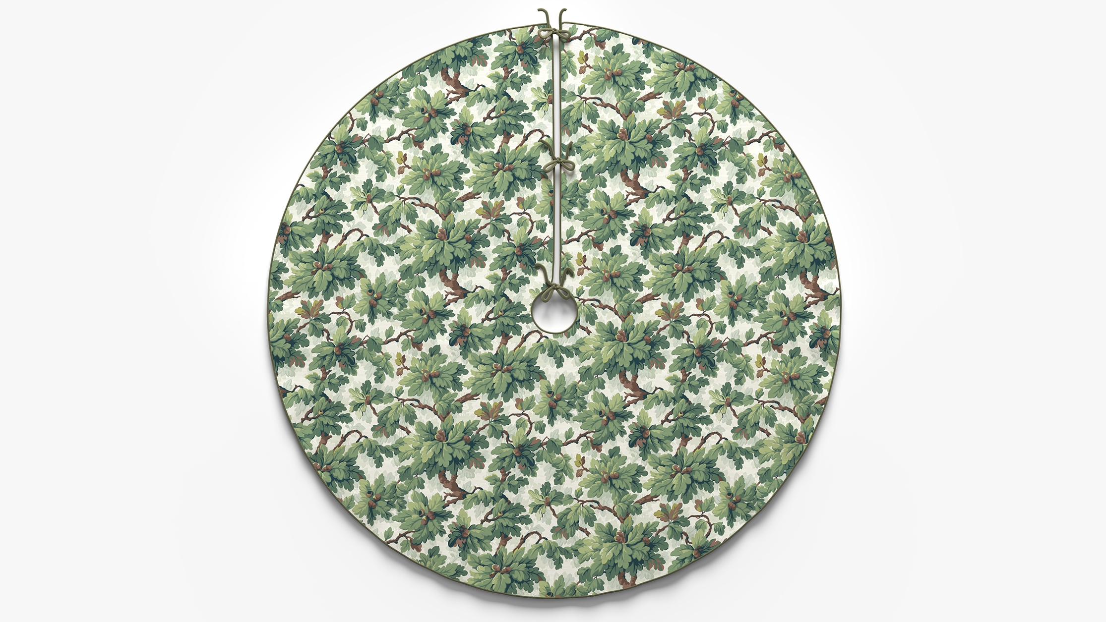 Printed Tree Skirt, Vert Woodland - Image 0