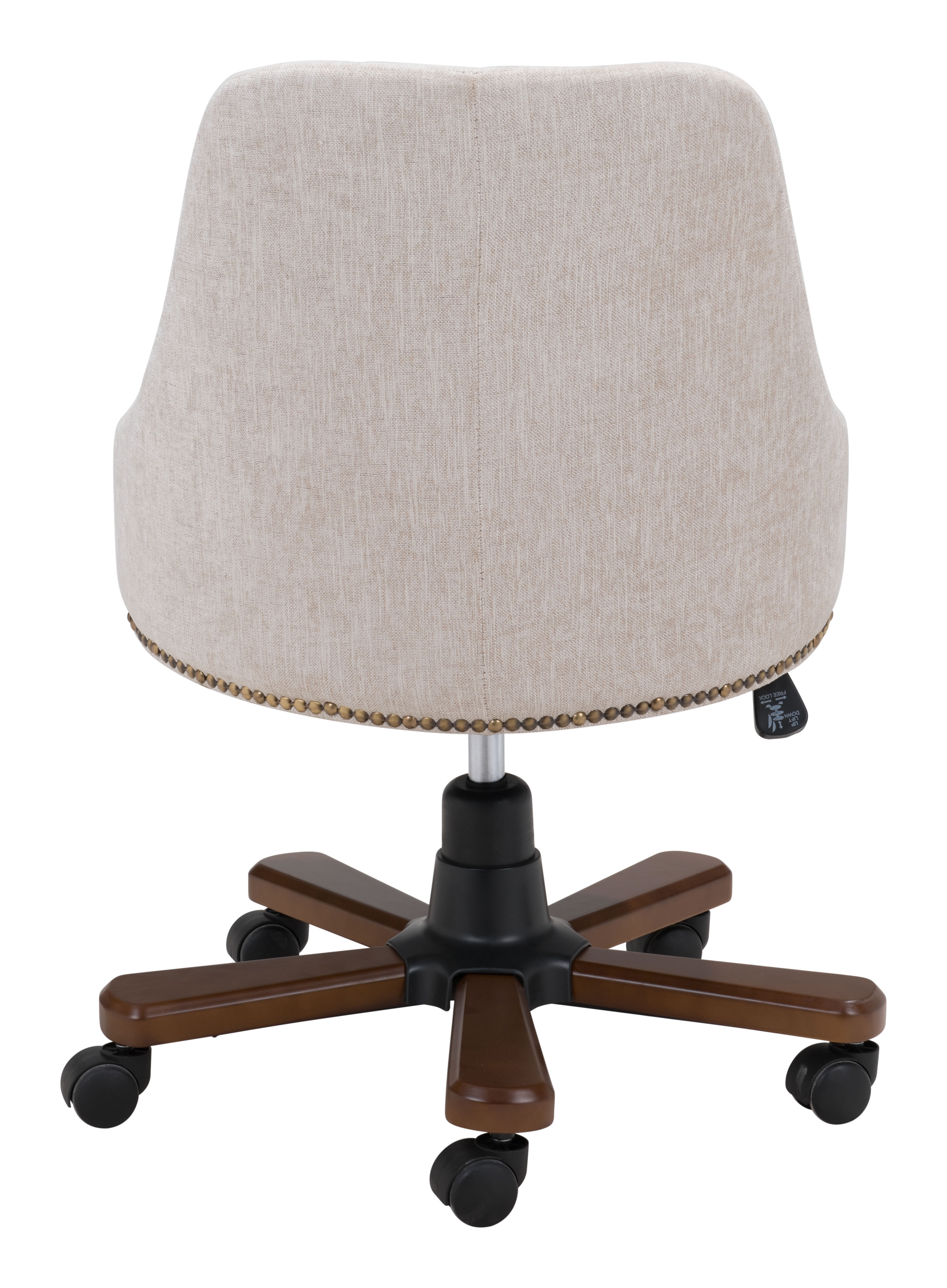 Gables Office Chair, White Poly Linen - Image 2