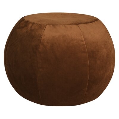 Naite 28" Wide Velvet Round Pouf Ottoman - Image 0