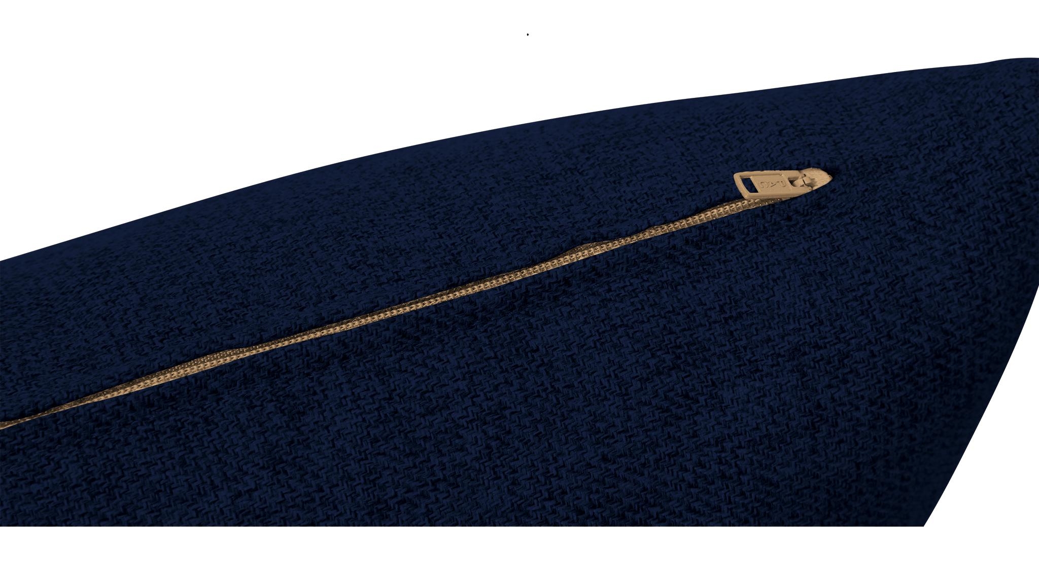 Blue Decorative Mid Century Modern Knife Edge Pillows 18 x 18 (Set of 2) - Royale Cobalt - Image 1