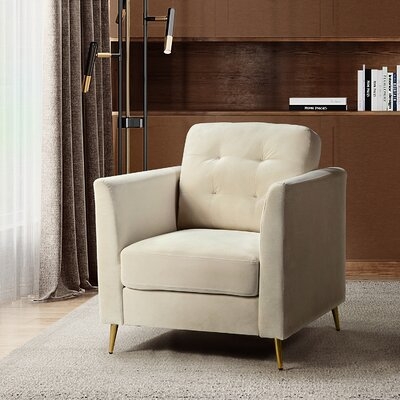 Andria 31.8" Wide Tufted Polyester Armchair - Image 0