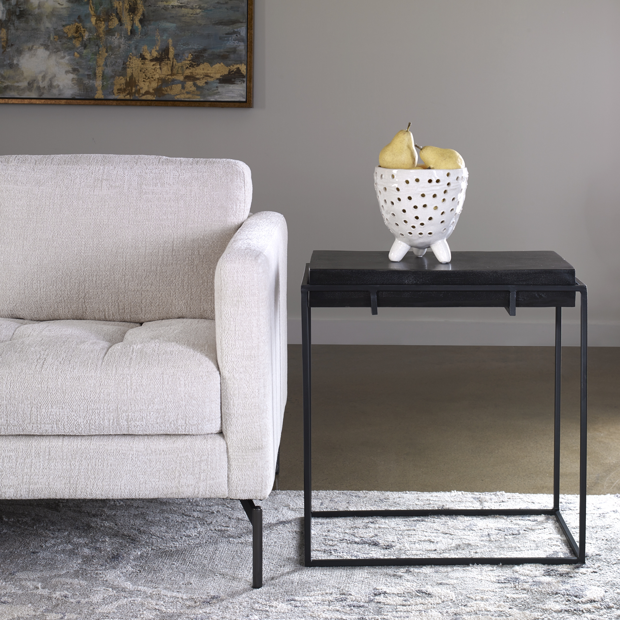 Telone Modern Black Side Table - Image 2