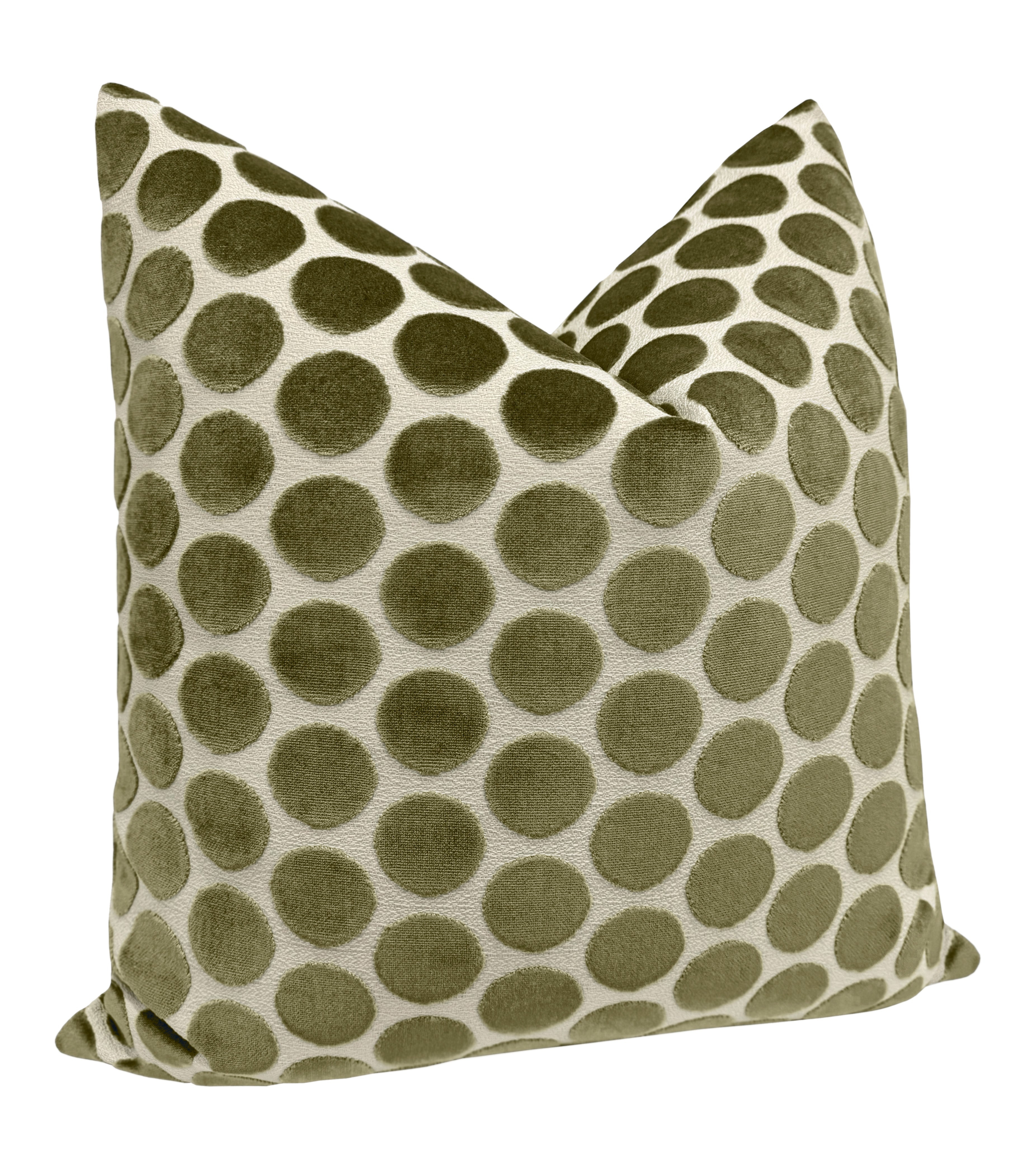 LUNA CUT VELVET // OLIVE - 20” X 26” STANDARD SHAM - Image 1