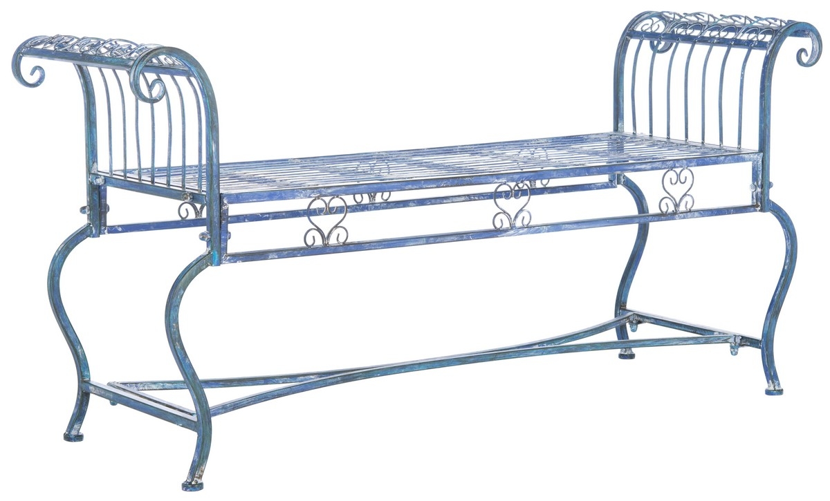 Brielle Bench - Mossy Blue - Safavieh - Image 6