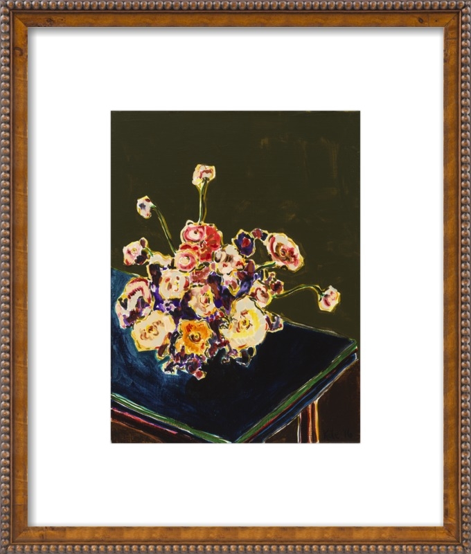 Flowers with Green Background by Kate Lewis for Artfully Walls - Image 0