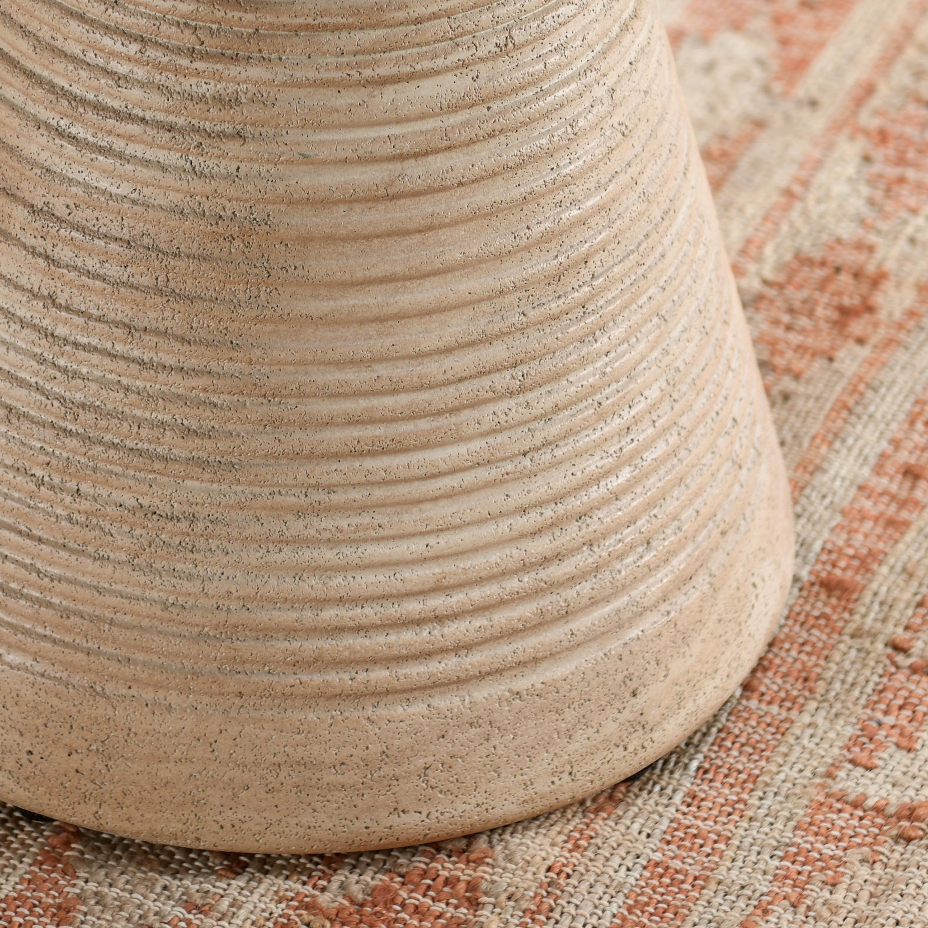 Fern Outdoor Accent Table Beige - Image 5