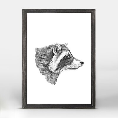 The Raccoon's Good Side By The Secret Zebra Mini Framed Canvas - Image 0