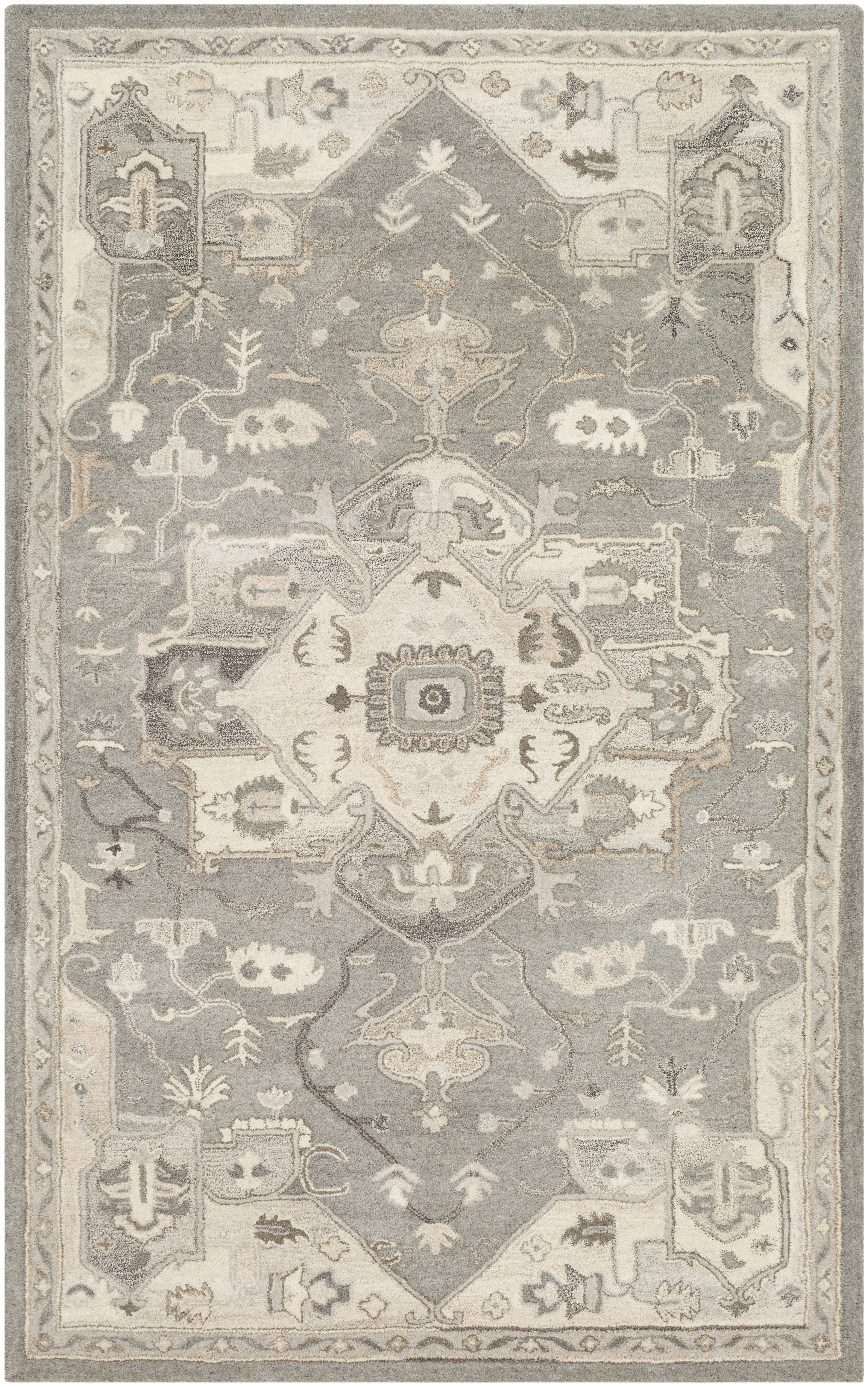Caesar Beige Indoor 5' x 8' Handmade Rug - Image 0