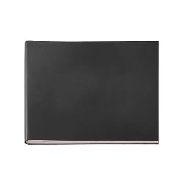 Leather Sketchbook, Italian Bonded Leather, Black, Small - Image 3