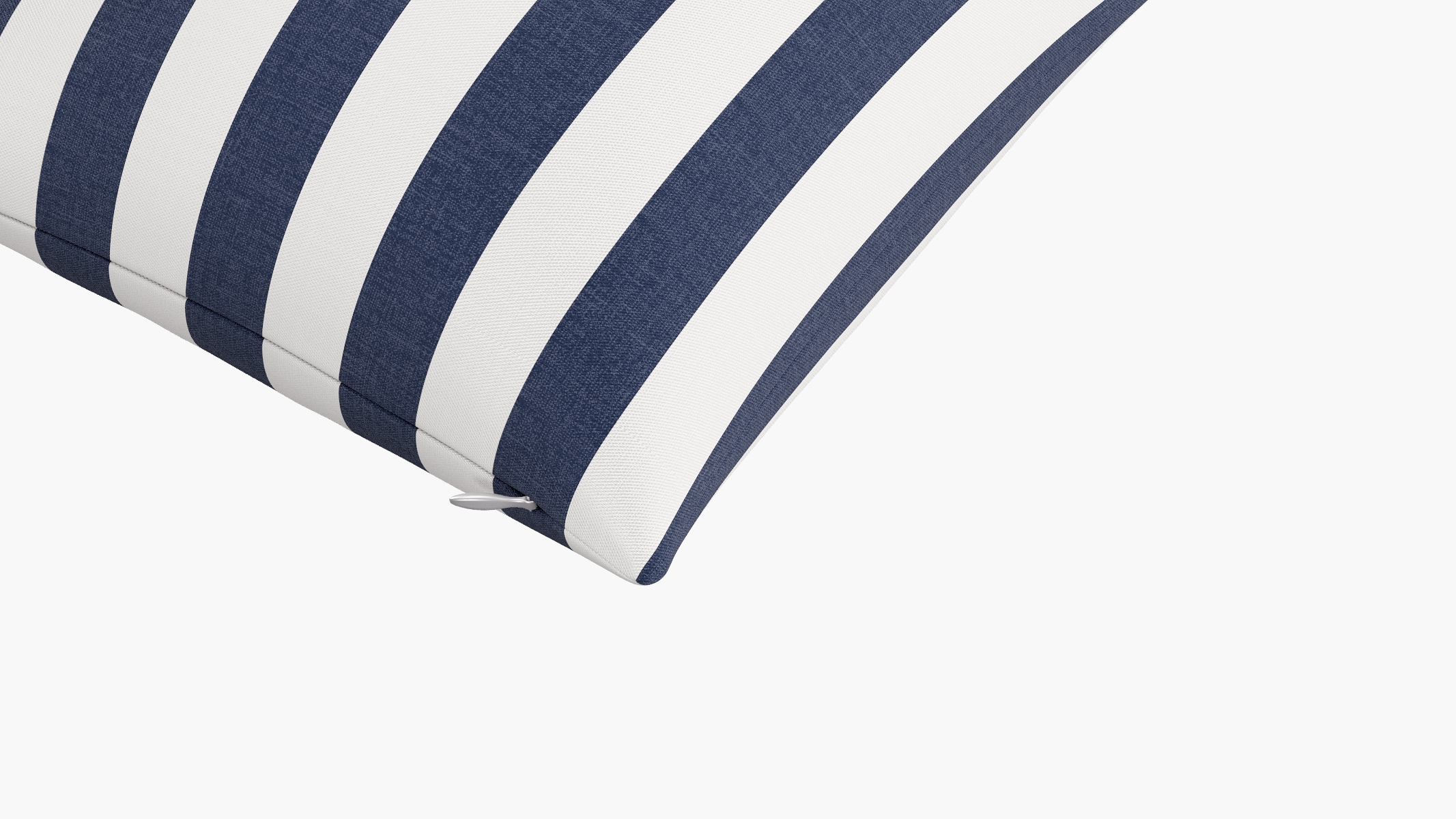 Throw Pillow 16", Navy Cabana Stripe, 16" x 16" - Image 1