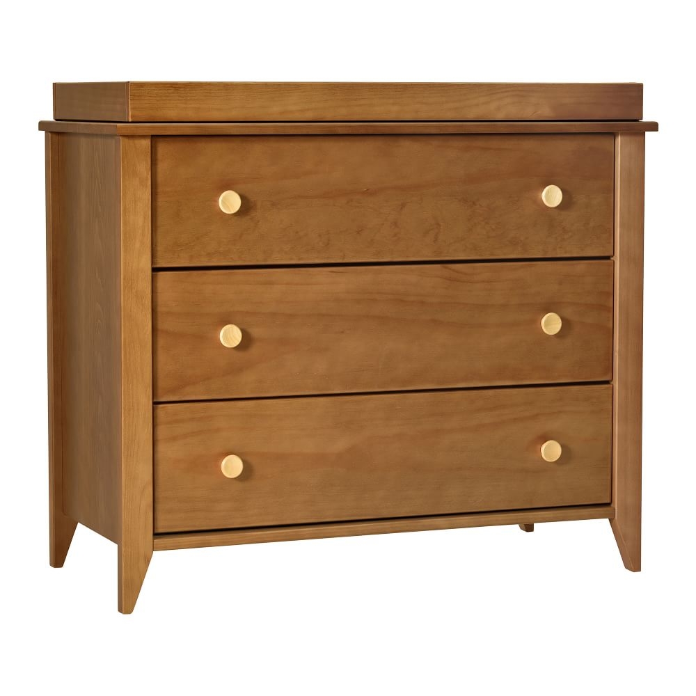 Sprout 3-Drawer Dresser with Removable Changing Tray, Chestnut/Natural, WE Kids - Image 0