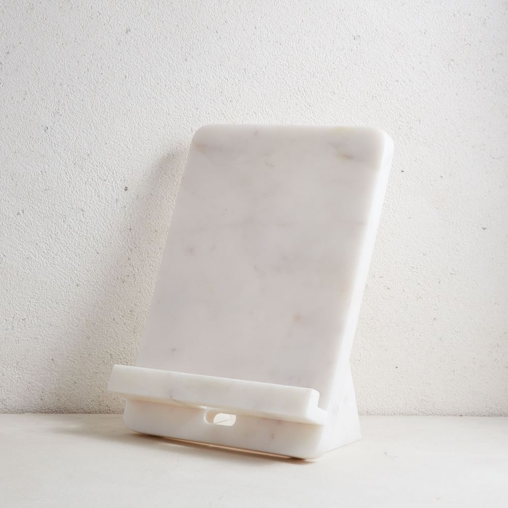 Marble Cookbook Stand, White - Image 0