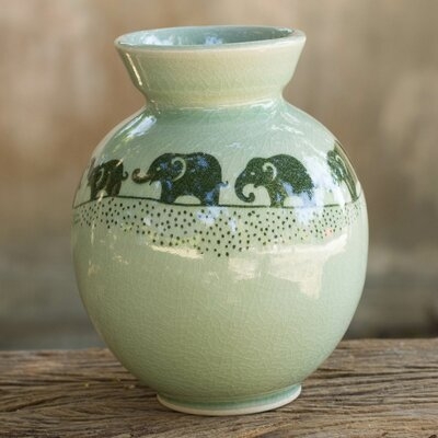 Youmans Ceramic Elephant Table Vase - Image 0