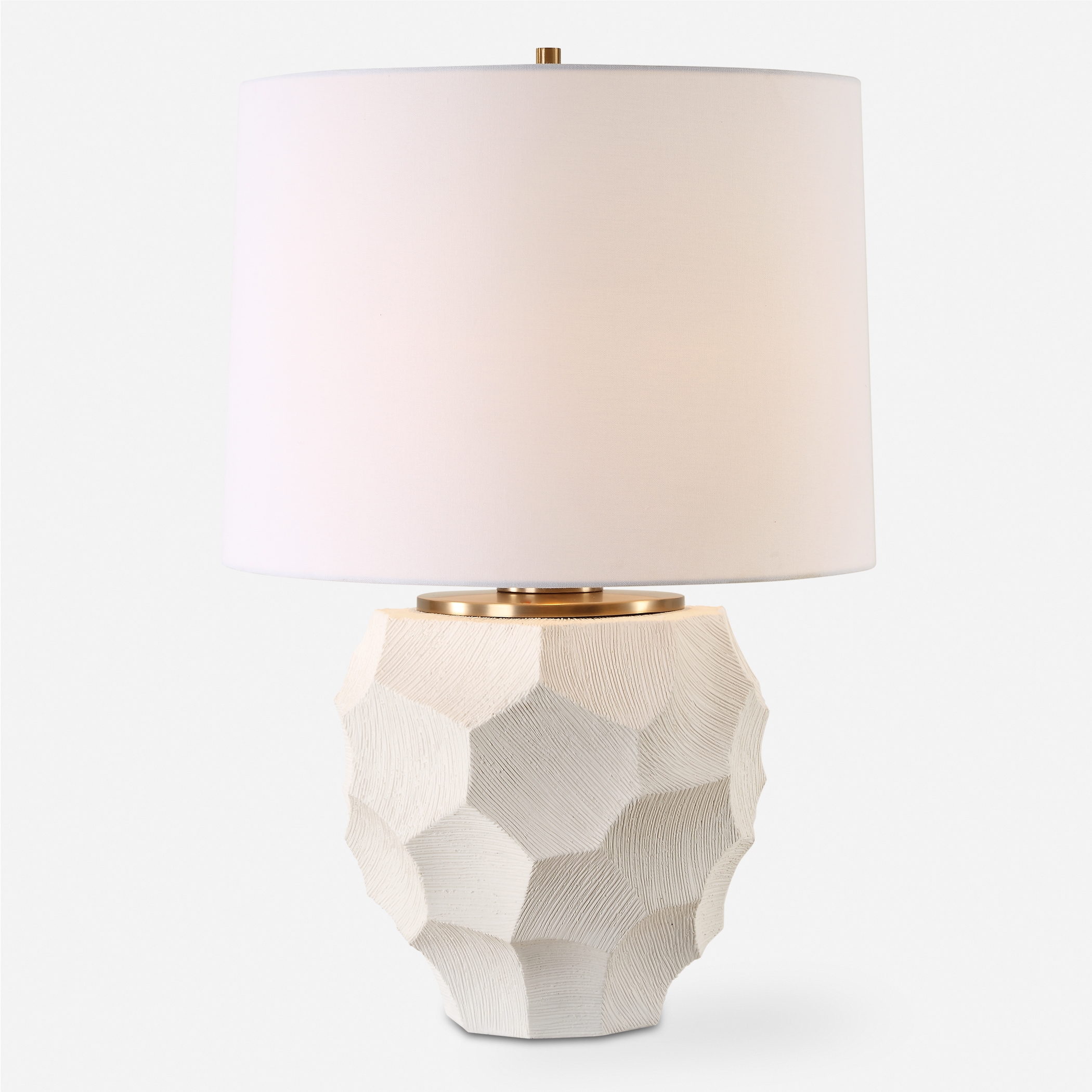On Edge Chalk White Table Lamp - Image 0