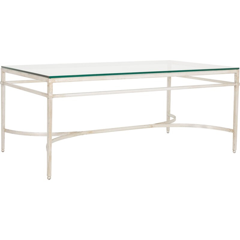 Safavieh Couture Couture Abelard Coffee Table Base Color: Antique Silver Gilt - Image 0