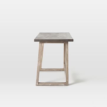 Concrete-Topped Mixed Wood Desk - Image 2