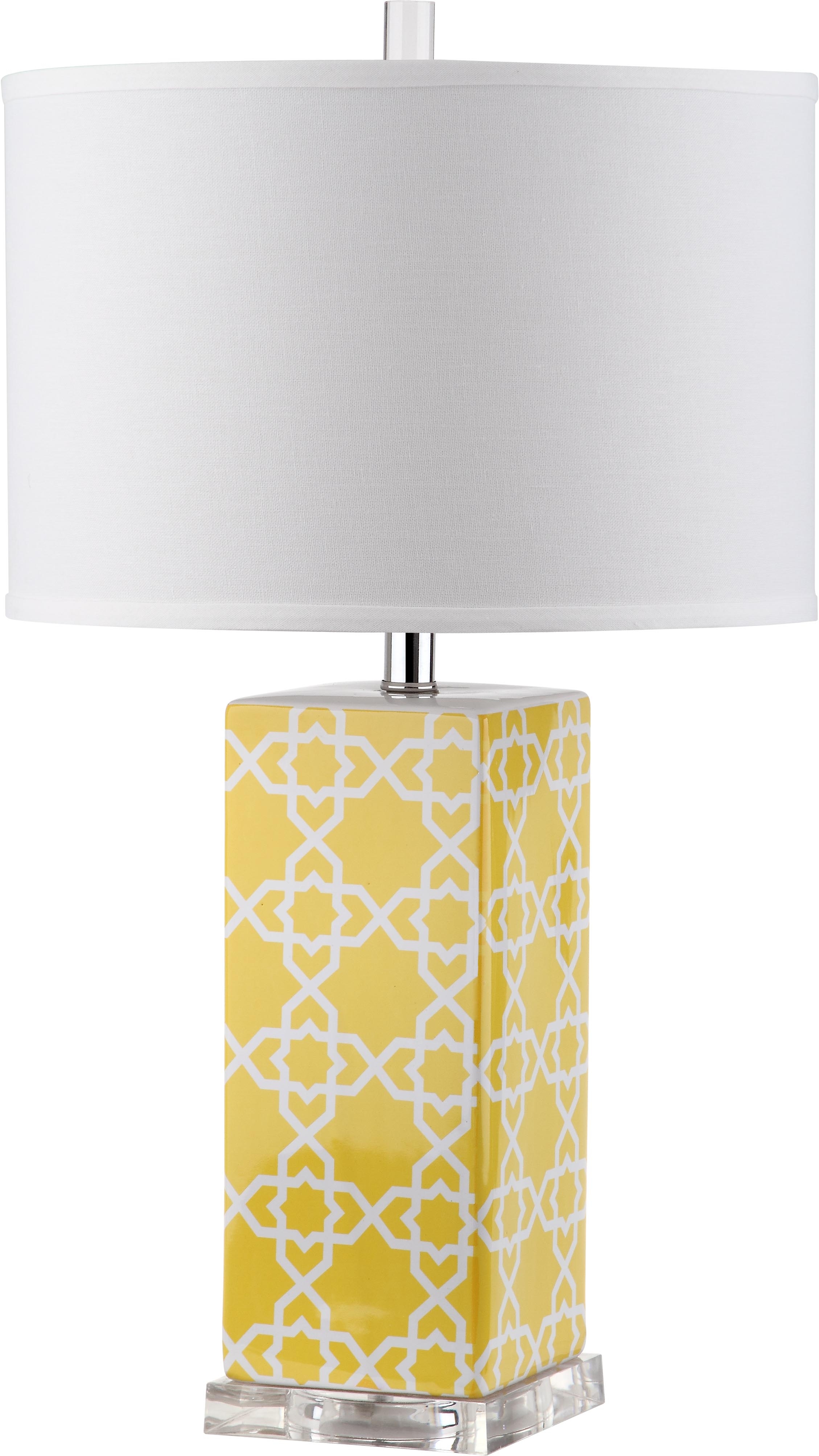 Quatrefoil 27-Inch H Table Lamp - Yellow - Safavieh - Image 1