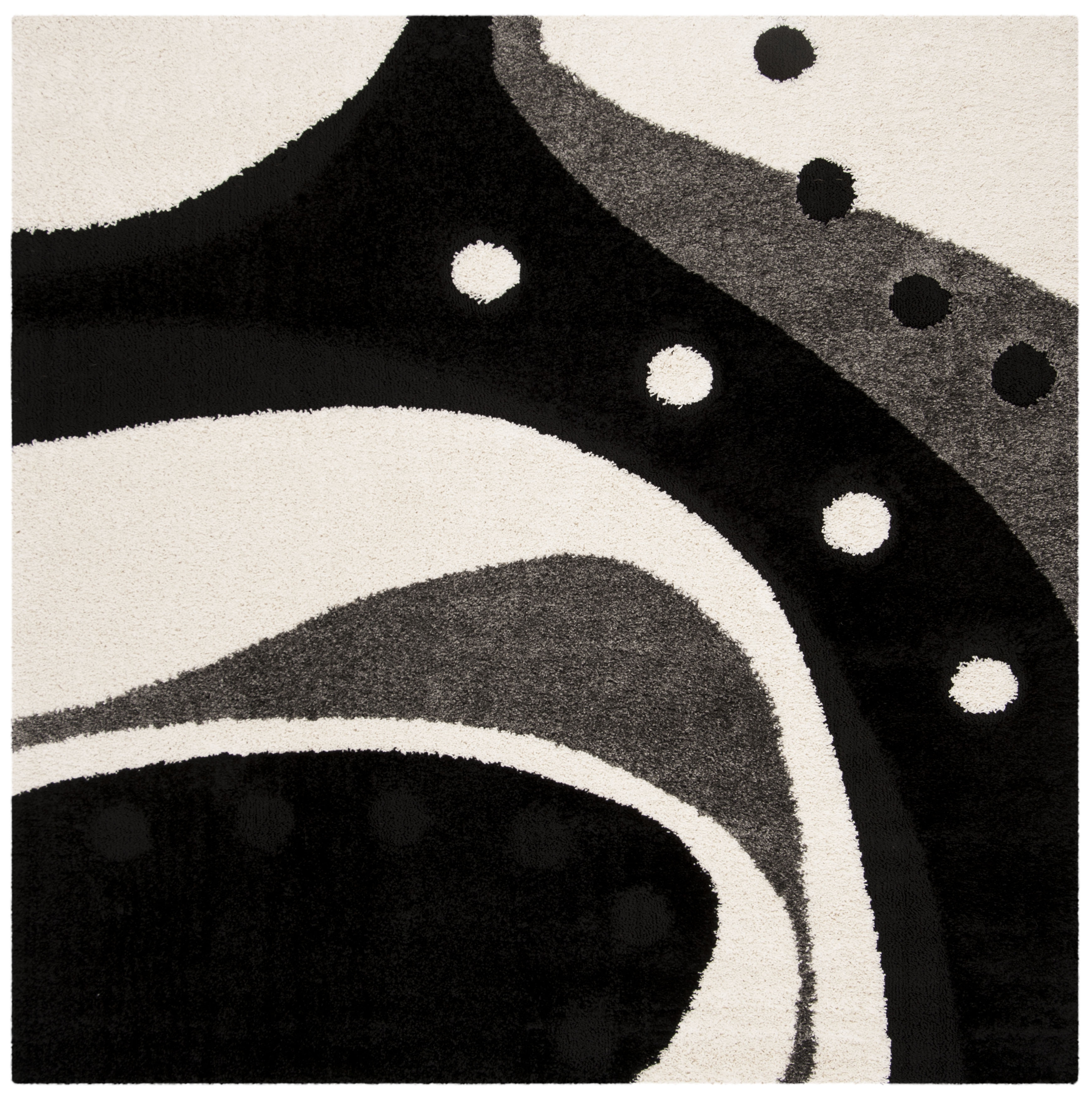 Arlo Home Woven Area Rug, SG473-9012, Black/Ivory,  6' 7" X 6' 7" Square - Image 0