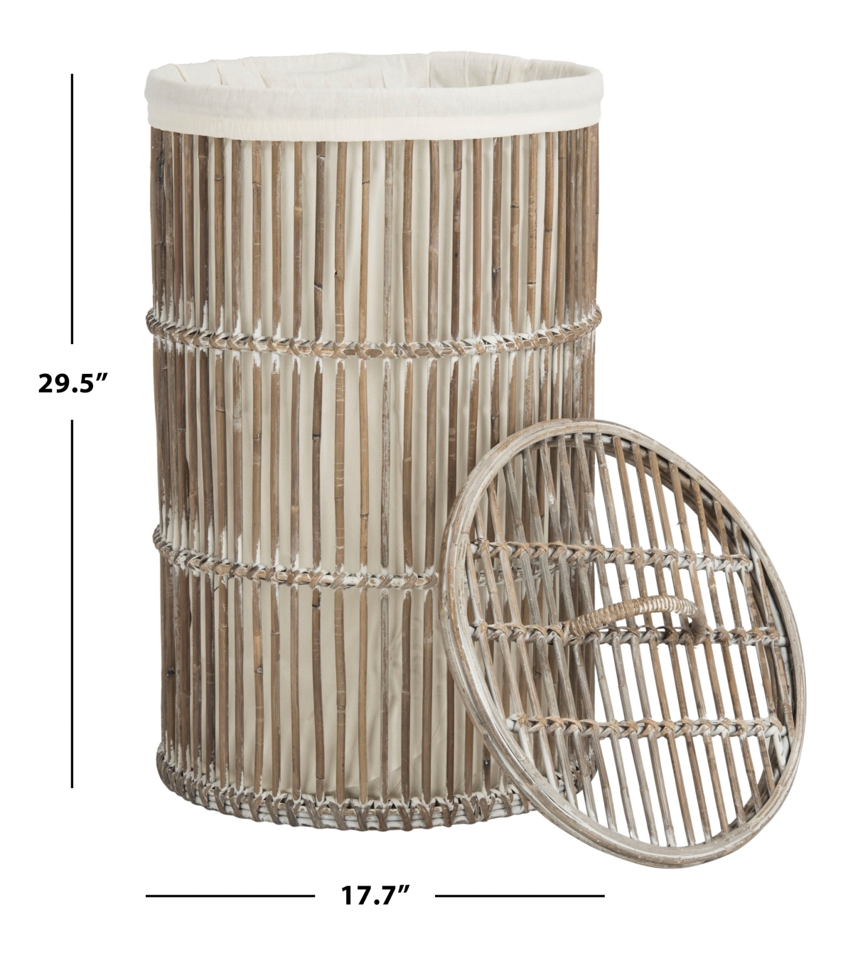 Libby Laundry Basket, Set Of 2 - White / White Washed - Safavieh - Image 7