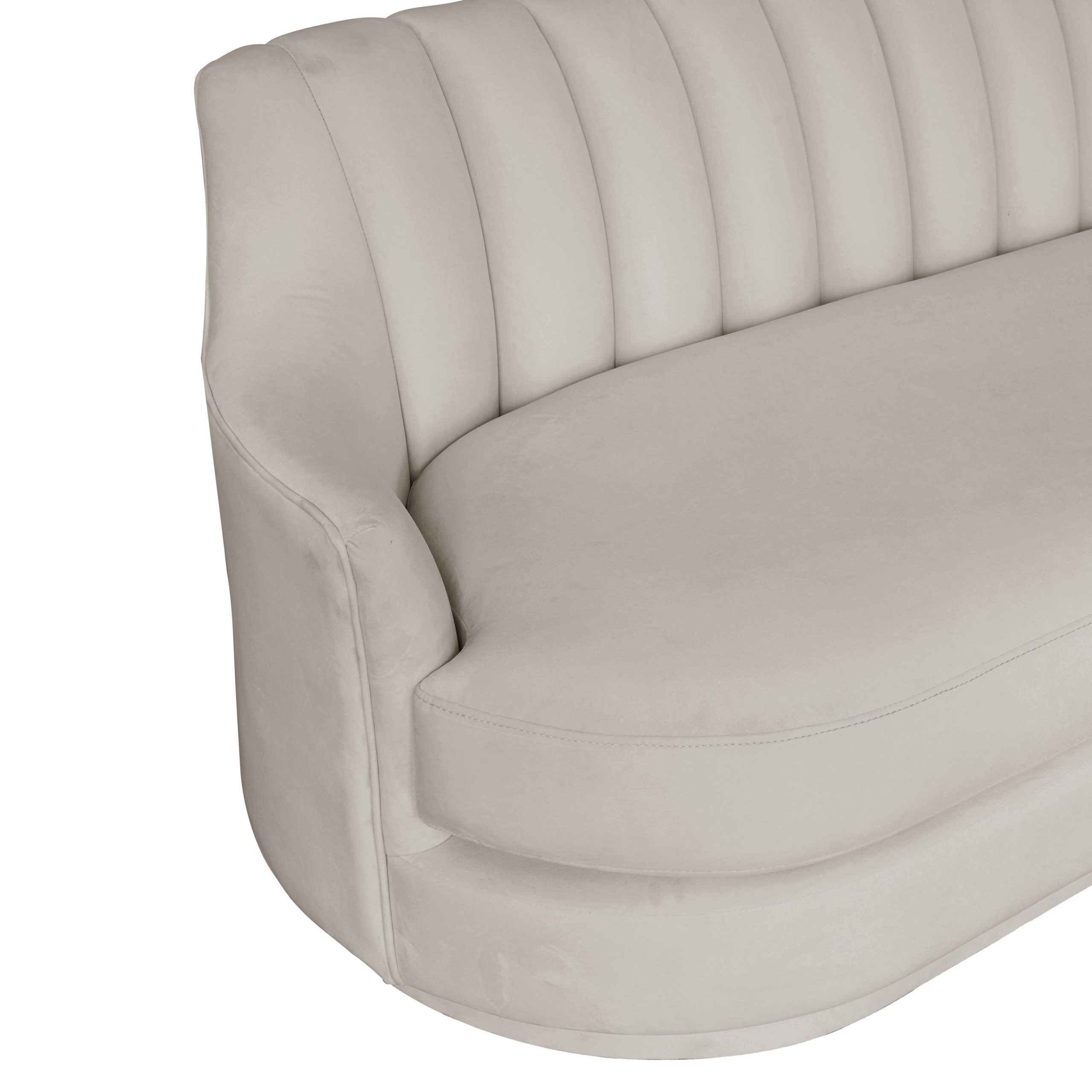Peyton Light Grey Velvet Sofa - Image 4