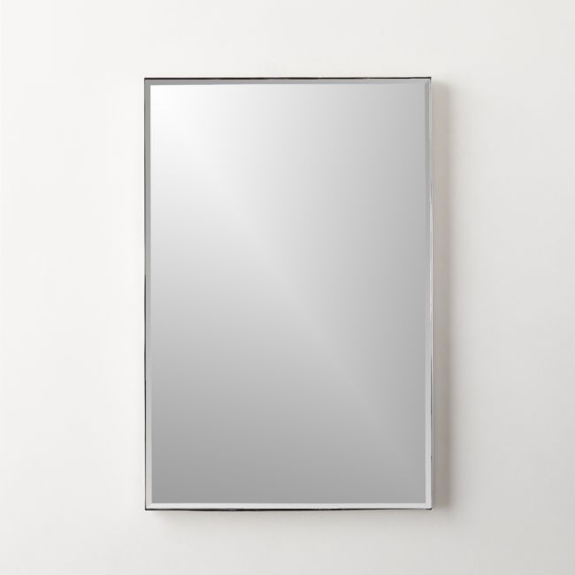 Graduate Beveled Polished Nickel Rectangular Mirror 24"x36" - Image 0