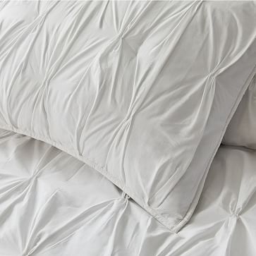 Pintuck Comforter, King Sham, White - Image 1