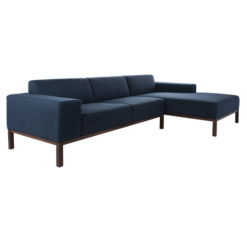 Denson Sofa & Chaise, Dark Blue, 109.5", Right Hand Chaise - Image 2