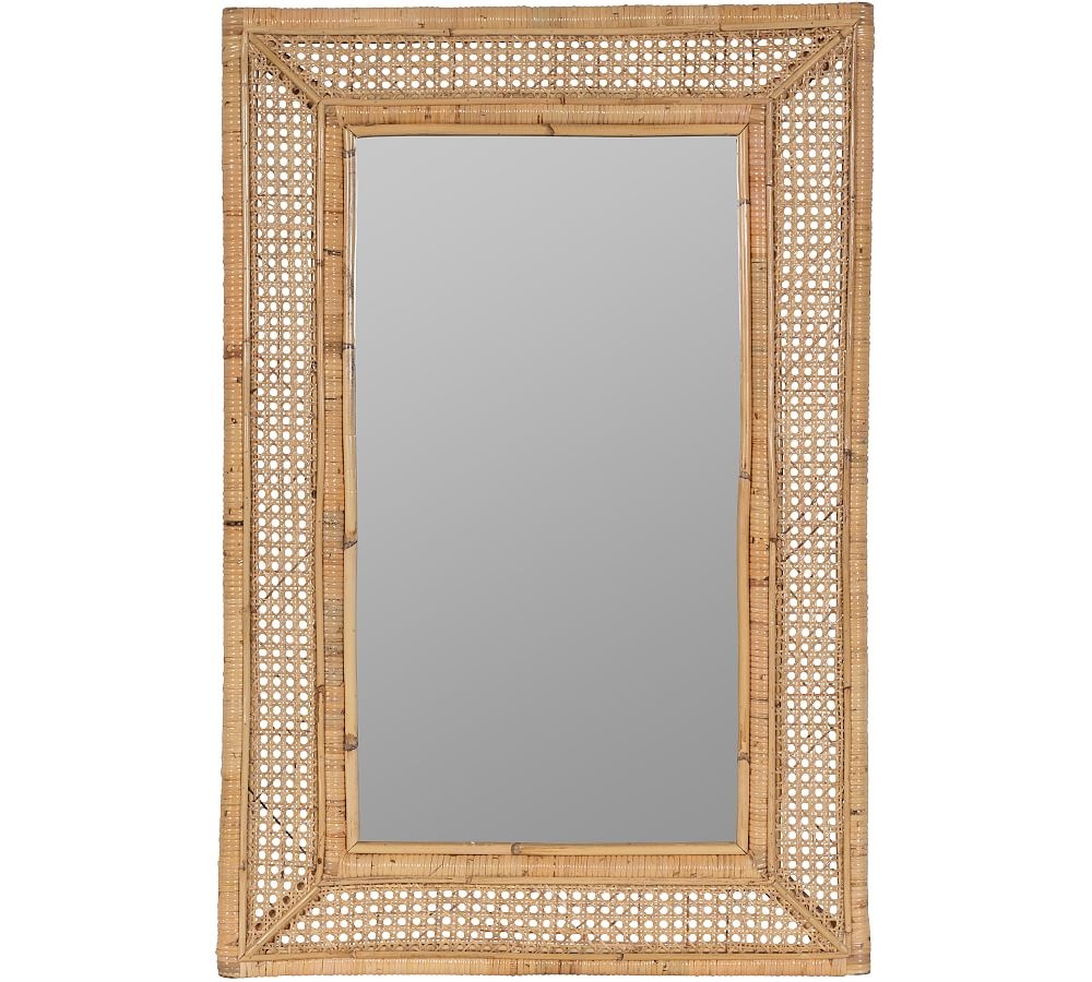 Ash Rattan Wall Mirror, 24" X 36" - Image 0