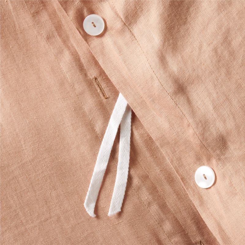 Aire Natural Hemp Terracotta King Duvet Cover - Image 3