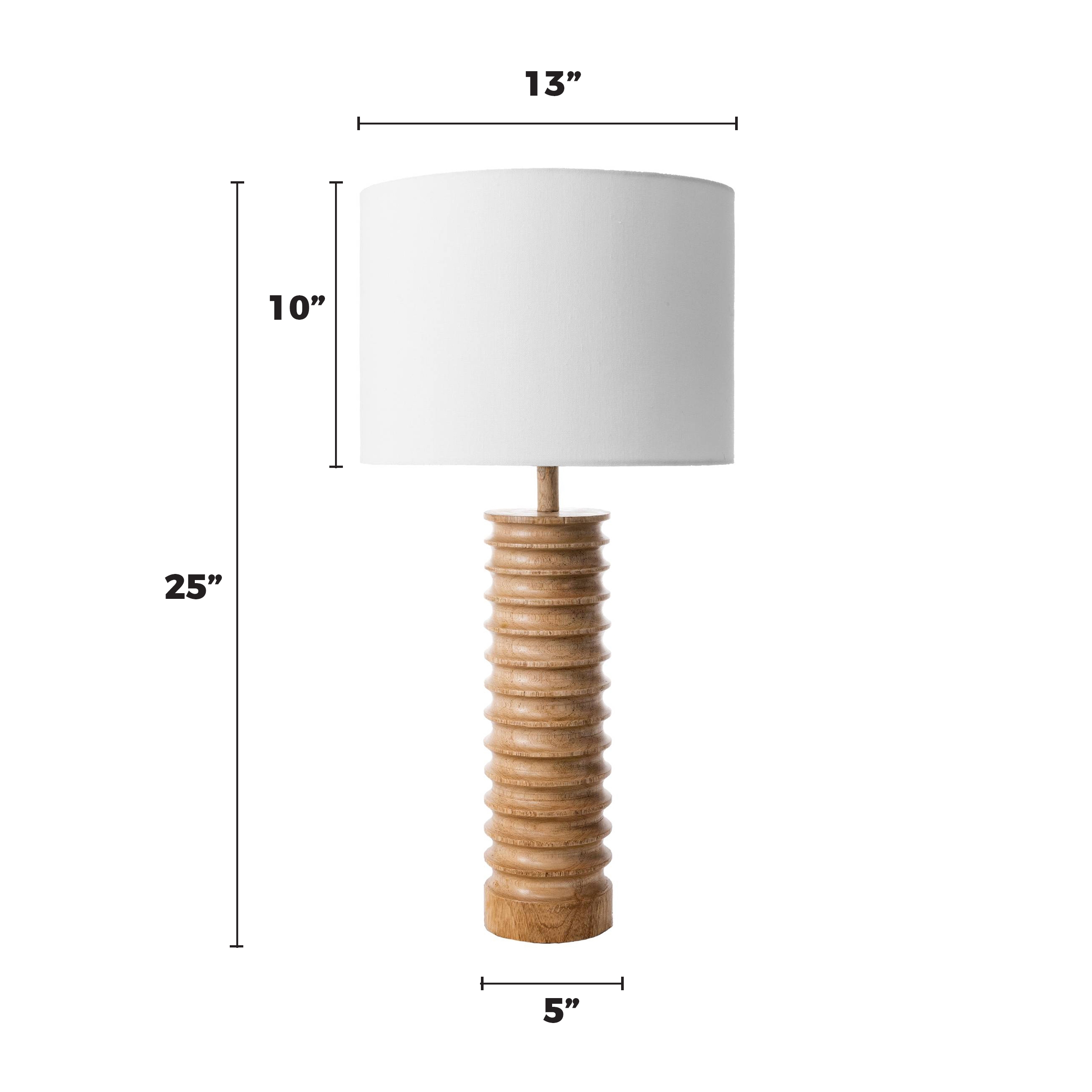Canton 25" Wood Table Lamp - Image 2