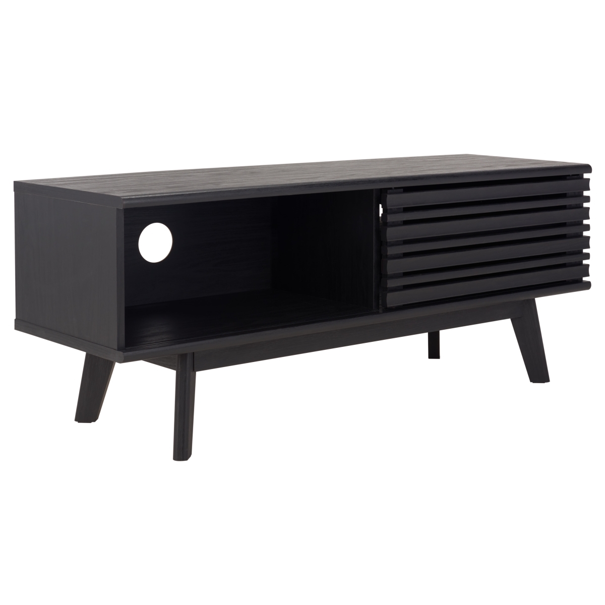 Aurelio 1 Shelf Media Stand - Black - Safavieh - Image 7