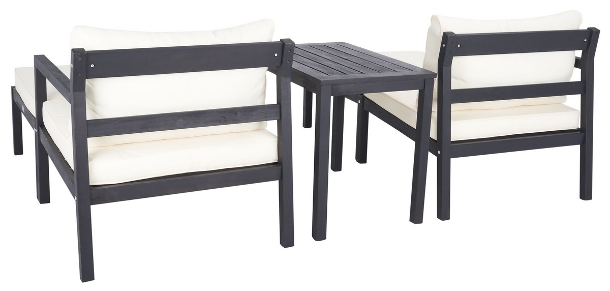Pratia 5 Pc Outdoor Set - Dark Slate Gray/Beige - Safavieh - Image 7
