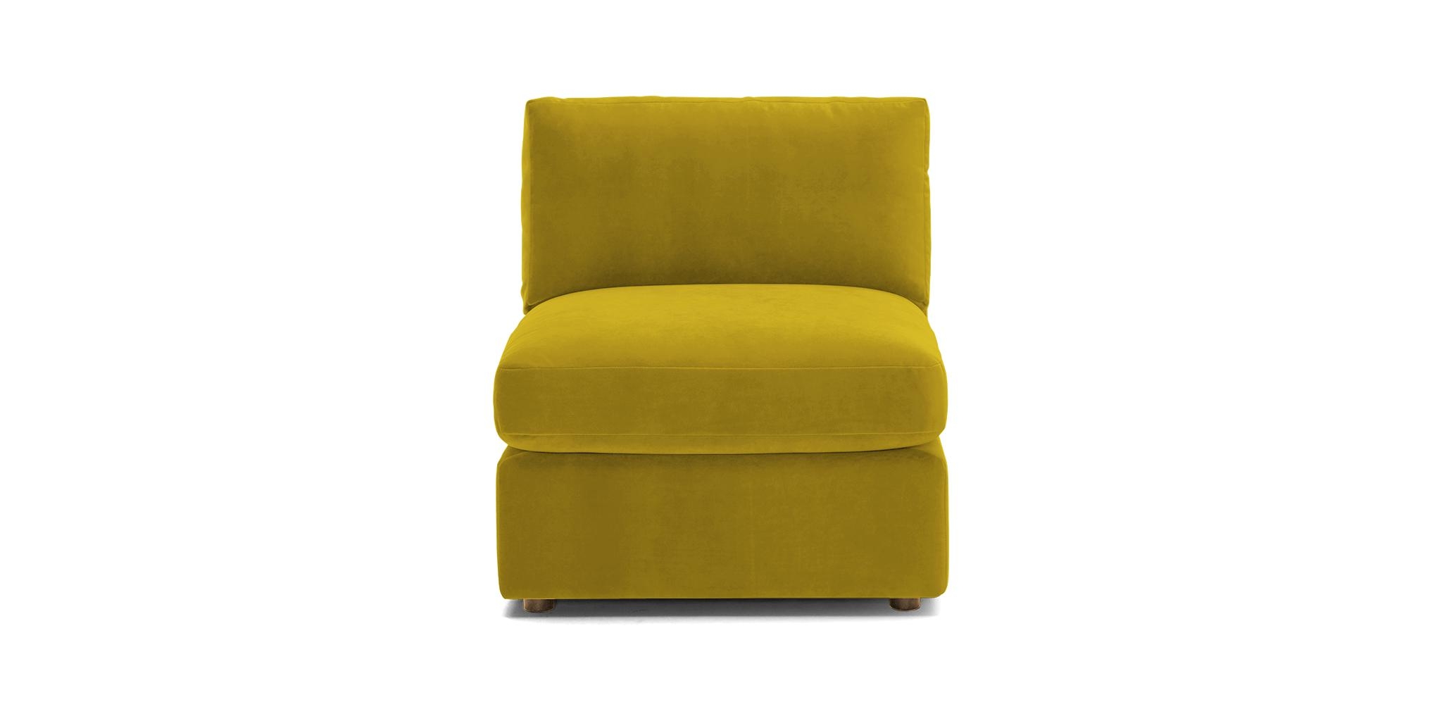 Yellow Daya Mid Century Modern Armless Chair - Bloke Goldenrod - Image 0