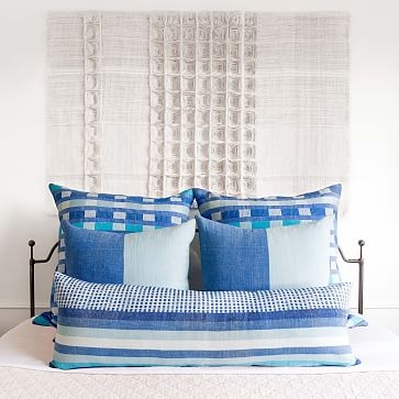 Bole Road Textiles Pillow, Suri, Azure - Image 1