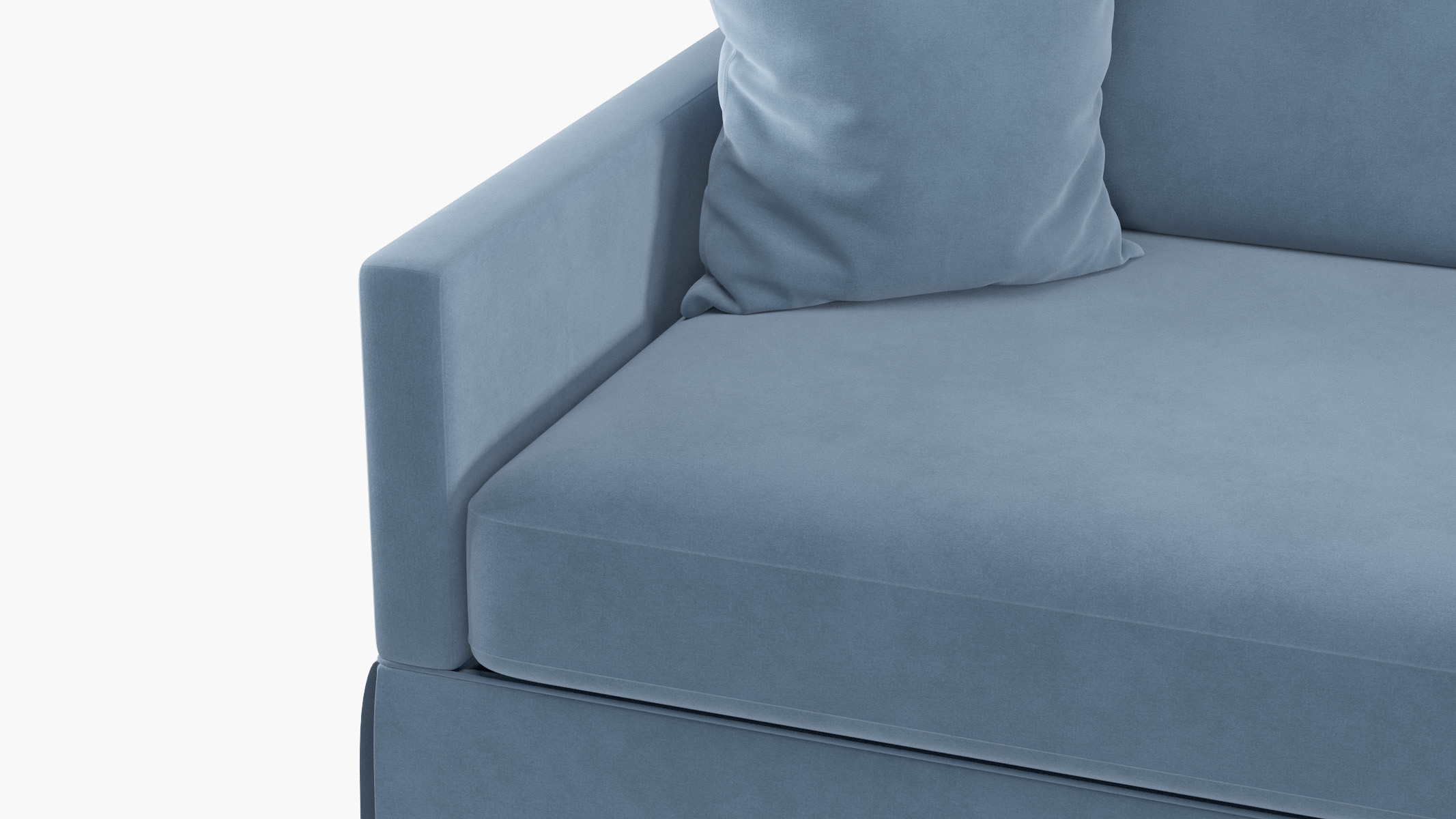 Skirted Track Arm Sofa, Ocean Classic Velvet, Standard (39") - Image 5