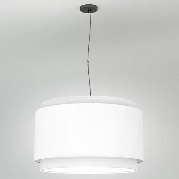 Alicia Linen Double Drum Pendant - Image 0