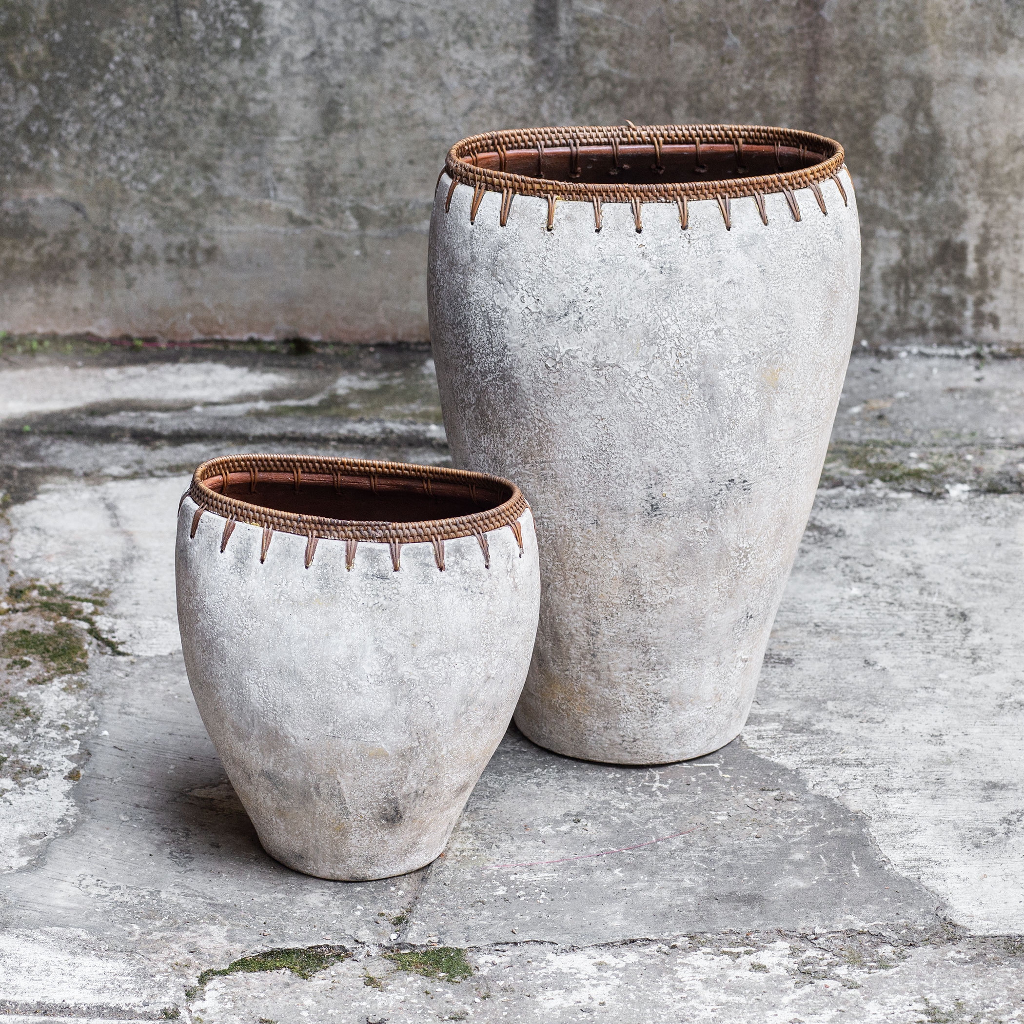 Dua Terracotta Vases, S/2 - Image 4