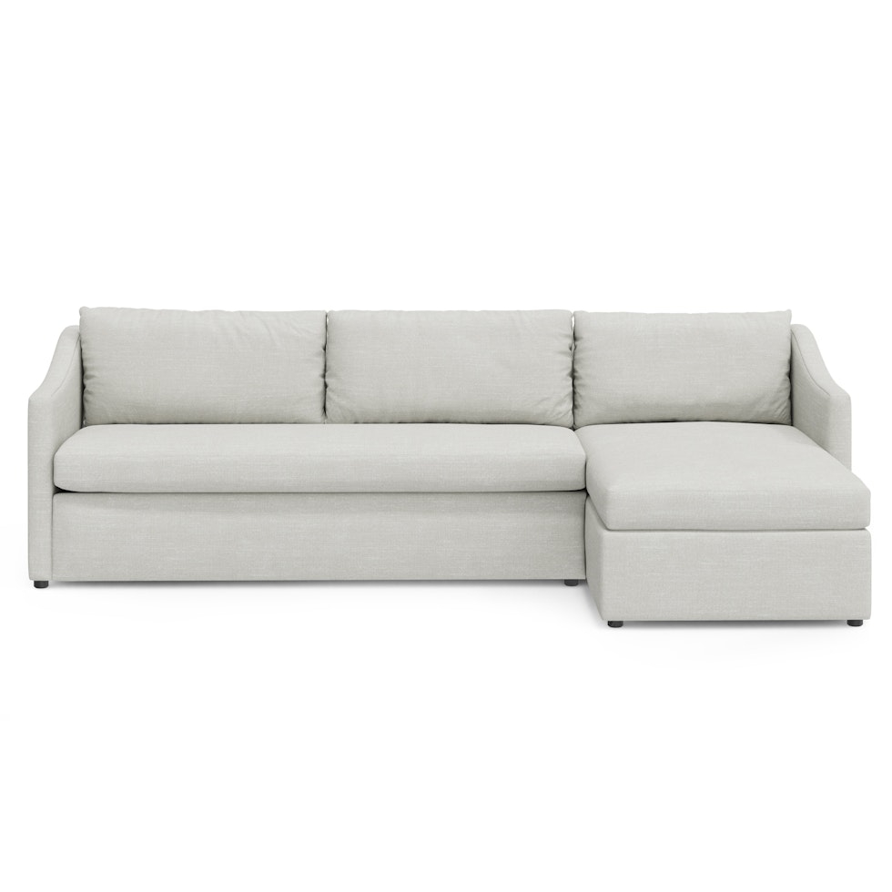Landry 109" Right Storage Sleeper Sectional - Napa Dove - Image 0
