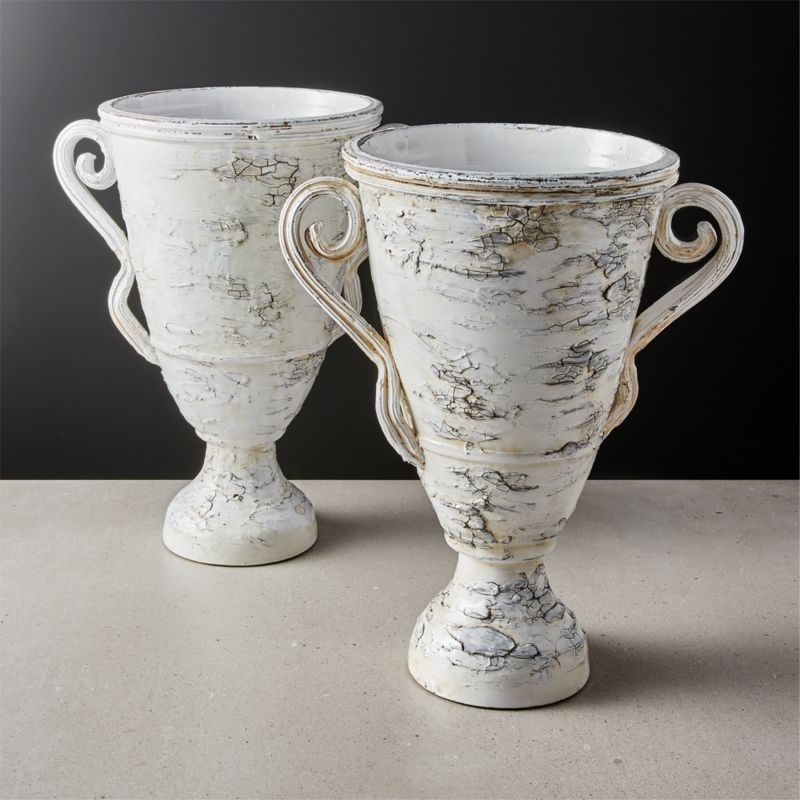 Troy Large White Vase - Image 2