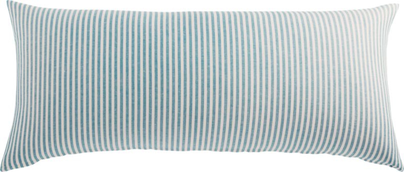 36"x16" Costa Nova Linen Stripe Pillow with Down-Alternative Insert - Image 2