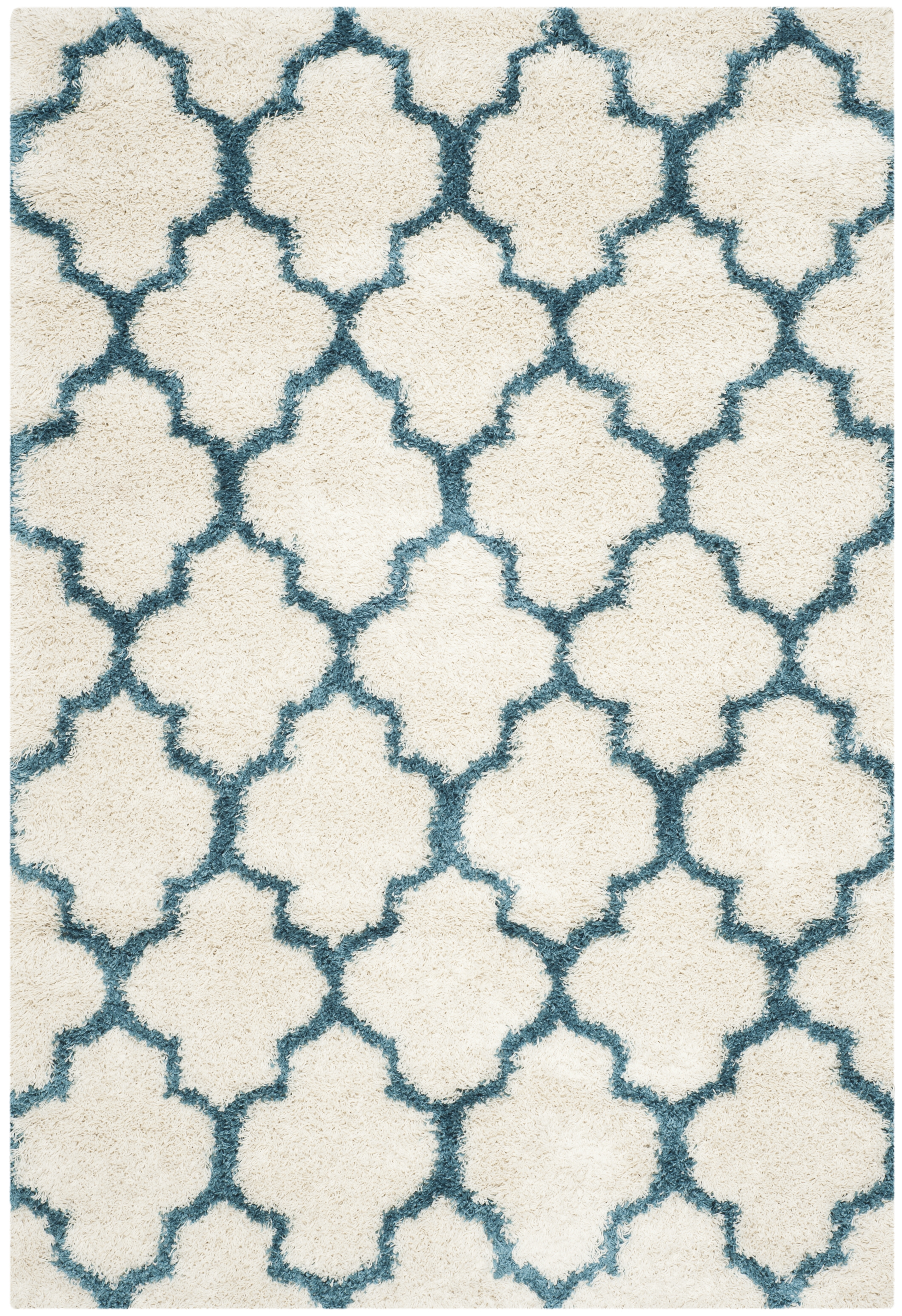 Arlo Home Woven Area Rug, SGK569C, Ivory/Blue,  5' X 8' - Image 0