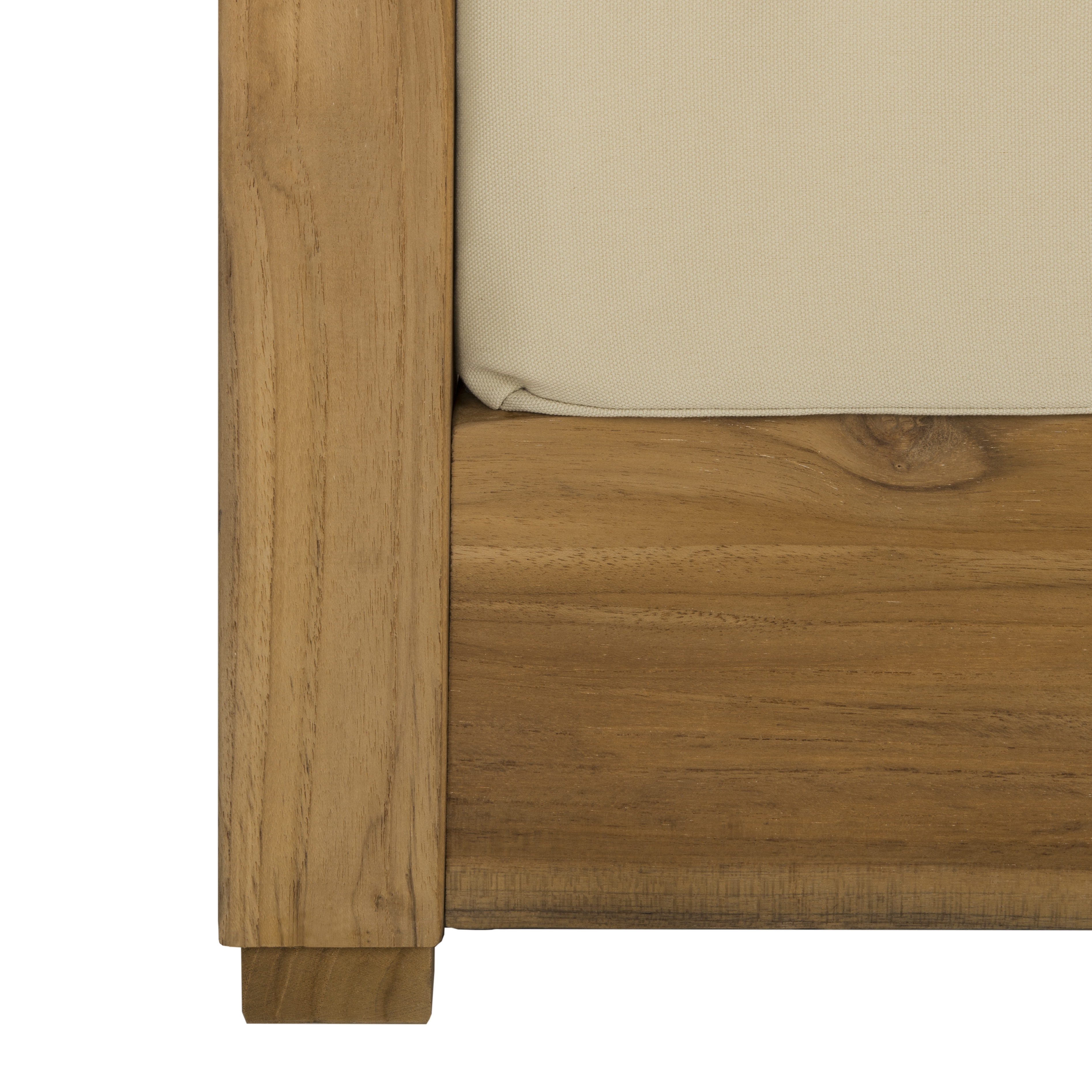 Montford 3-Seat Bench - Teak/Beige - Safavieh - Image 6