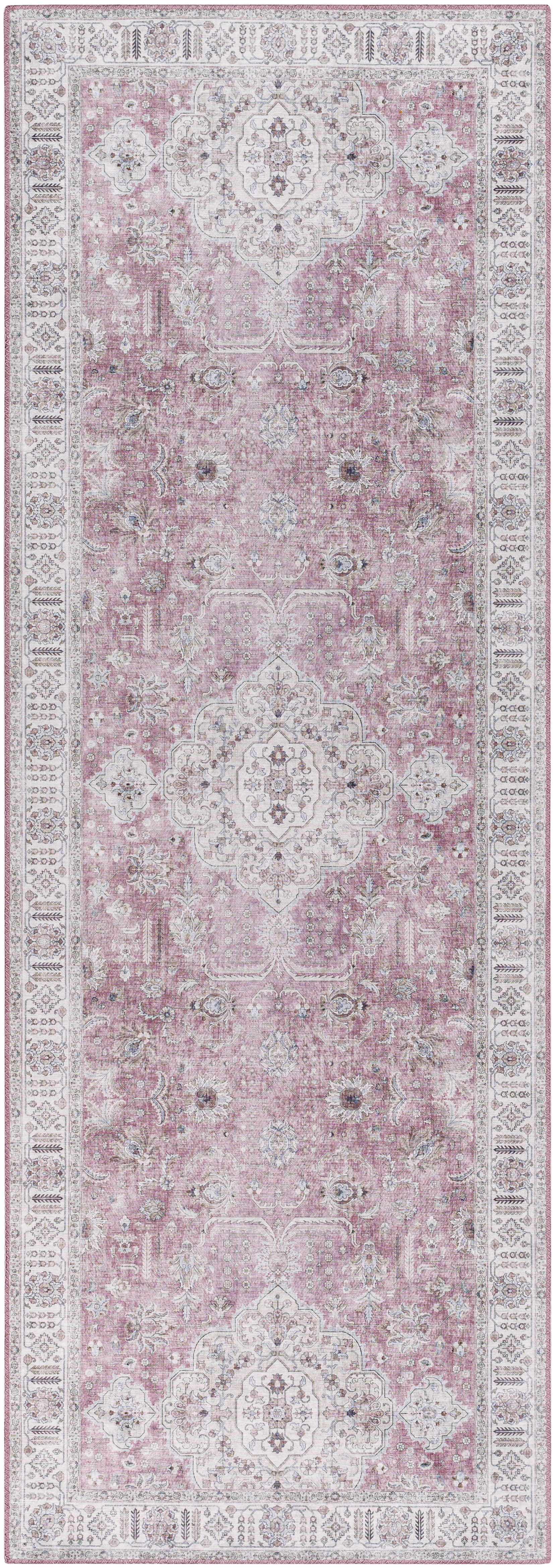 Iris Gray Indoor 2'7" x 7'7" Machine Woven Rug - Image 0