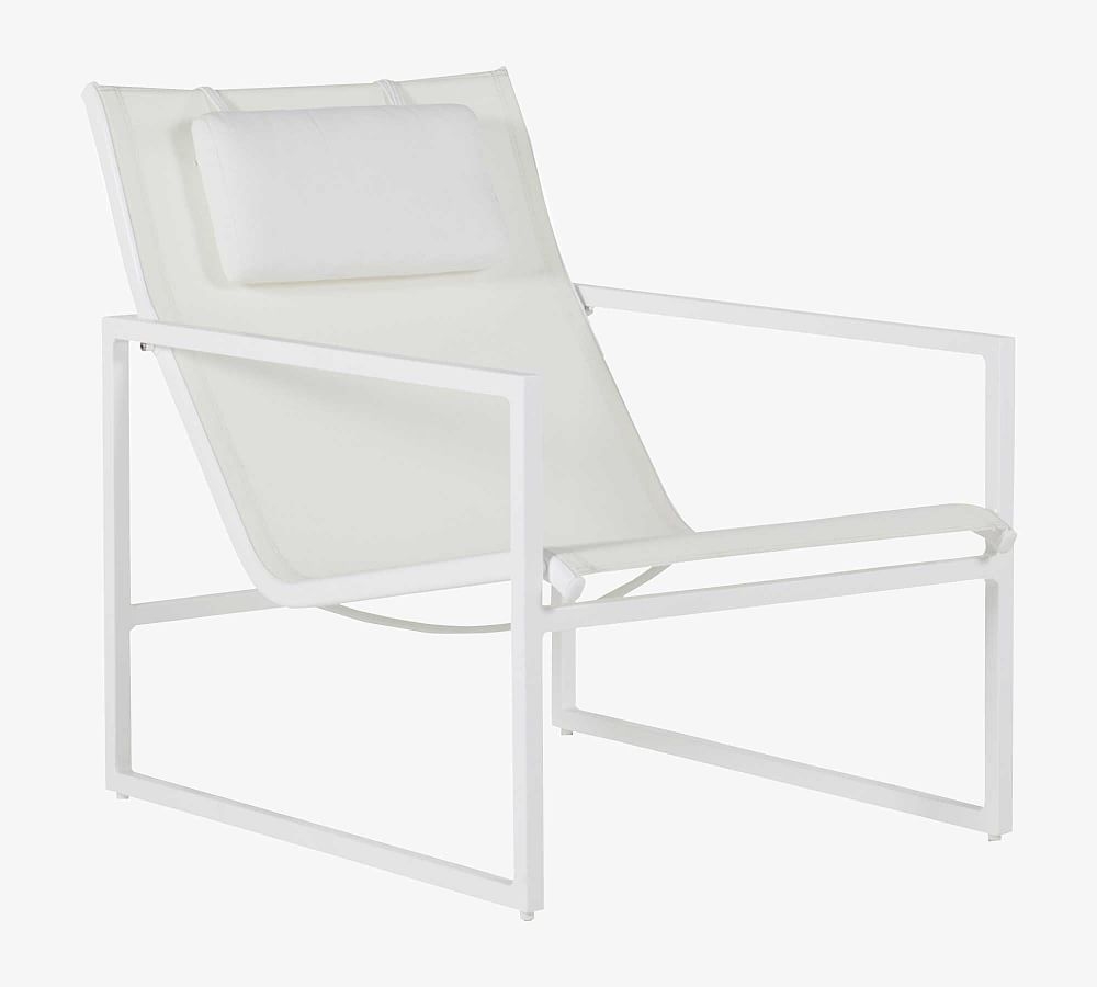 Syble Mesh Sling Lounge Chair, White - Image 0